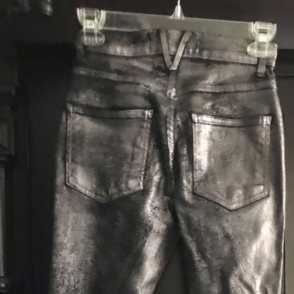 Veronica Beard Women Gunmetal NYE Black jeans Pants Debbie High Rise NWT $328 - Picture 3 of 12